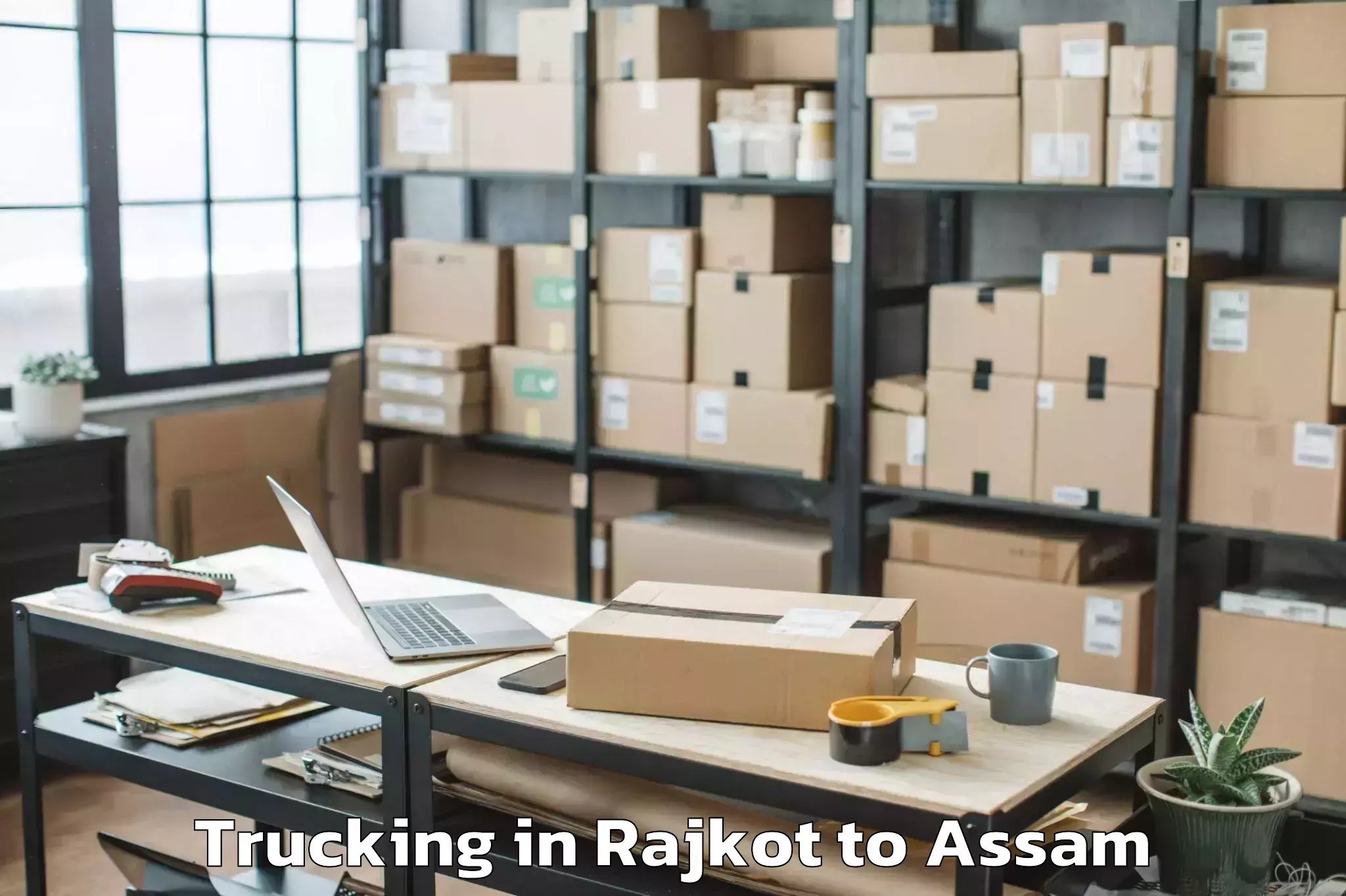 Easy Rajkot to Bhergaon Trucking Booking